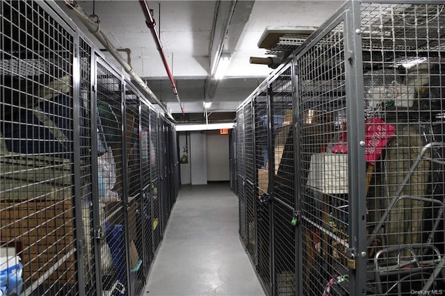 view of storage area