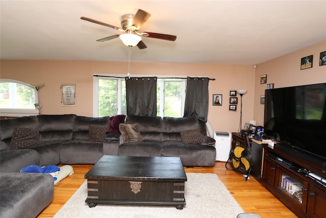 4 Rosemont Dr, New City, NY 10956 - living room with plenty of natural light, light wood finished floors, and ceiling fan