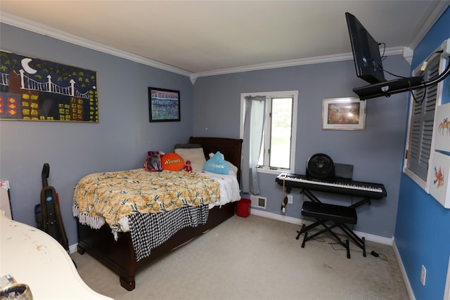 4 Rosemont Dr, New City, NY 10956 - carpeted bedroom with crown molding and baseboards
