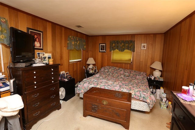 4 Rosemont Dr, New City, NY 10956 - bedroom with light carpet and wood walls