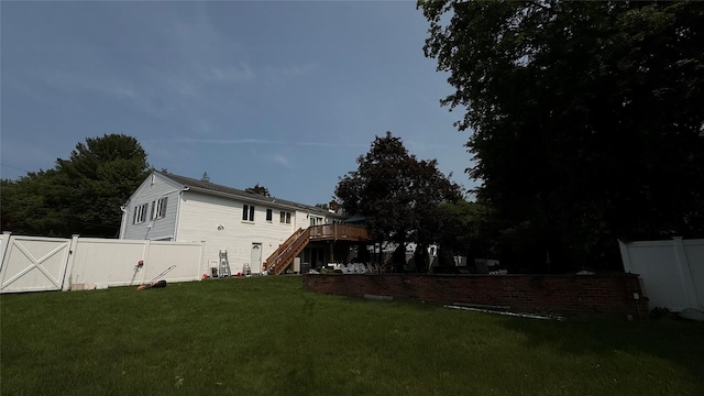 4 Rosemont Dr, New City, NY 10956 - view of yard featuring stairs and a deck