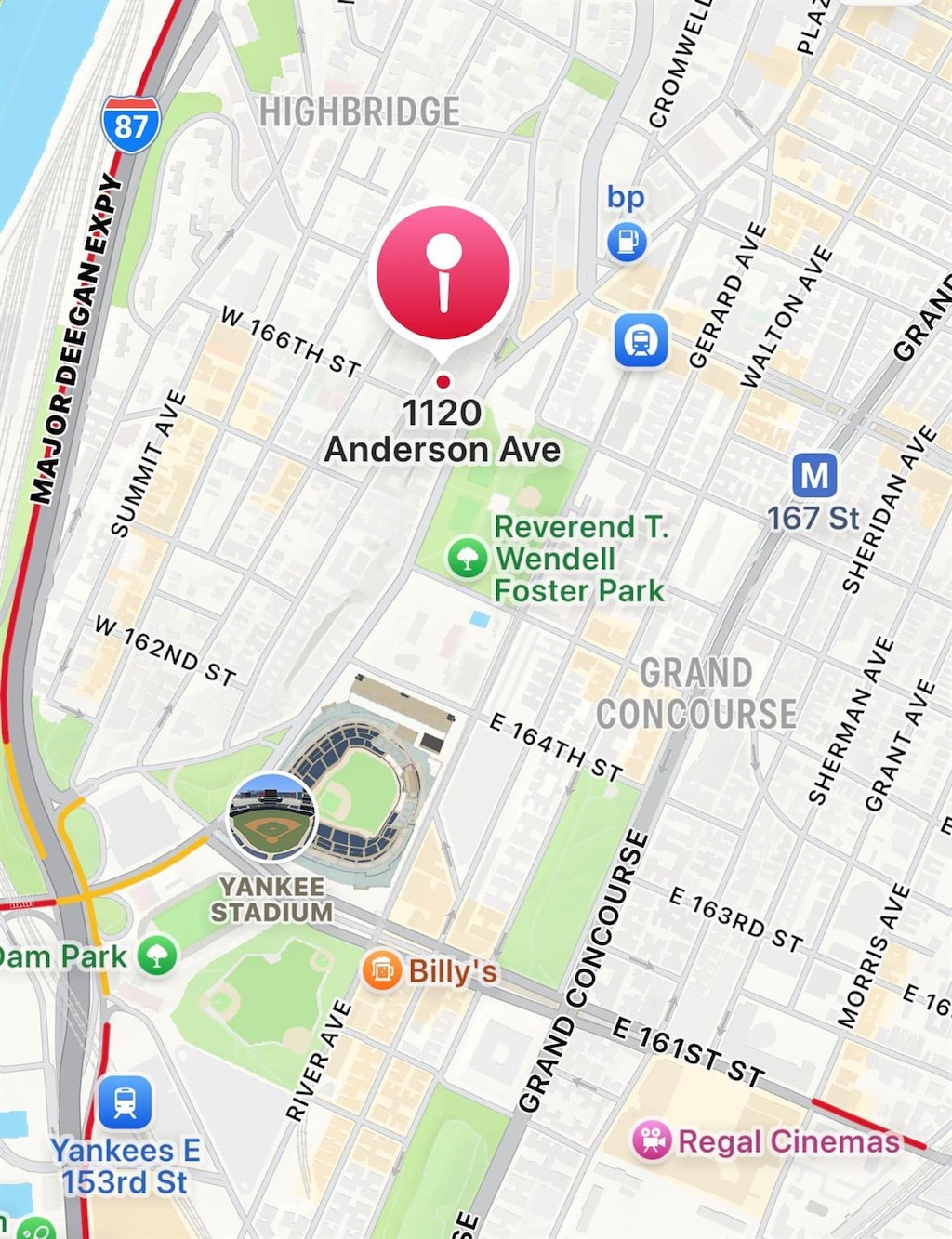 1120 Anderson Ave, Bronx, NY 10452 - map / location