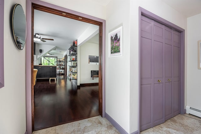 3 Hilltop Rd, Poughkeepsie, NY 12601 - hall with baseboard heating and baseboards
