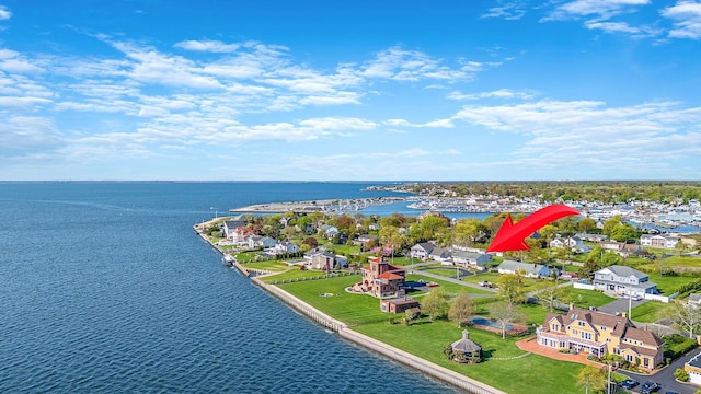 146 Awixa Ave, Bay Shore, NY 11706 - aerial view of residential area with a nearby body of water
