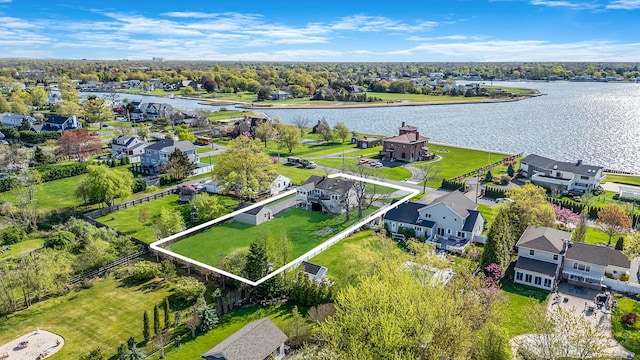 146 Awixa Ave, Bay Shore, NY 11706 - aerial view of residential area with a large body of water