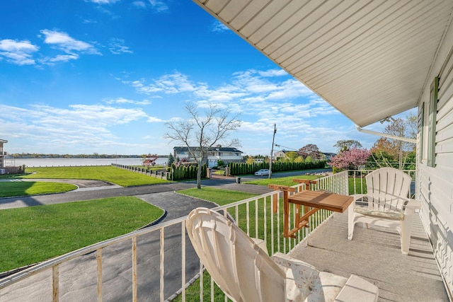 146 Awixa Ave, Bay Shore, NY 11706 - view of patio / terrace with a water view