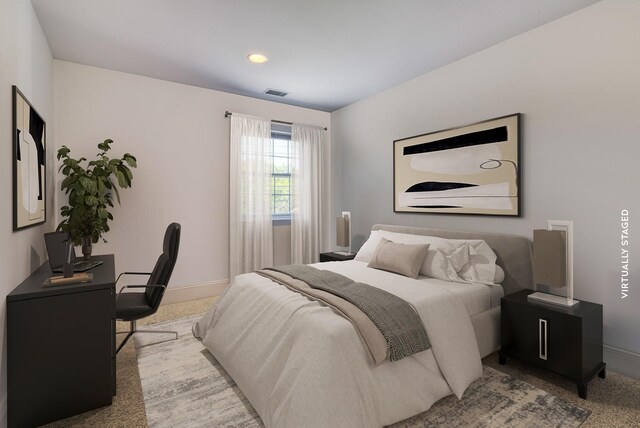 46 Oak St, Westhampton Beach, NY 11978 - carpeted bedroom featuring baseboards and recessed lighting
