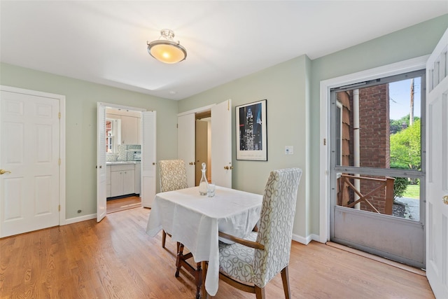 50 Burnside Dr, Hastings-On-Hudson, NY 10706 - dining space featuring light wood-type flooring and baseboards