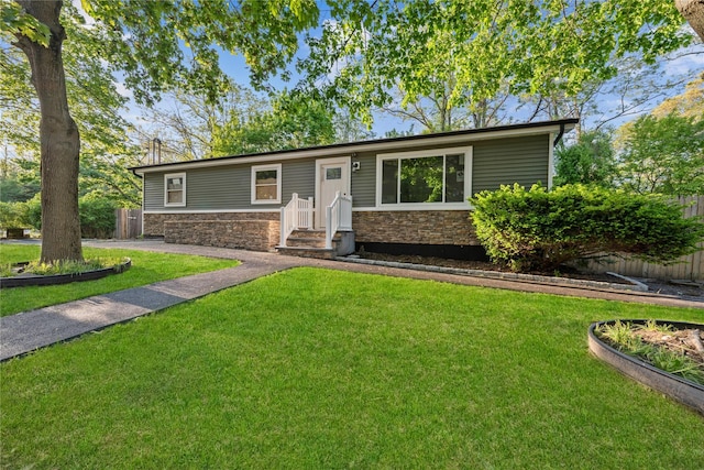 545 Granny Rd, Medford, NY 11763 - ranch-style house featuring stone siding