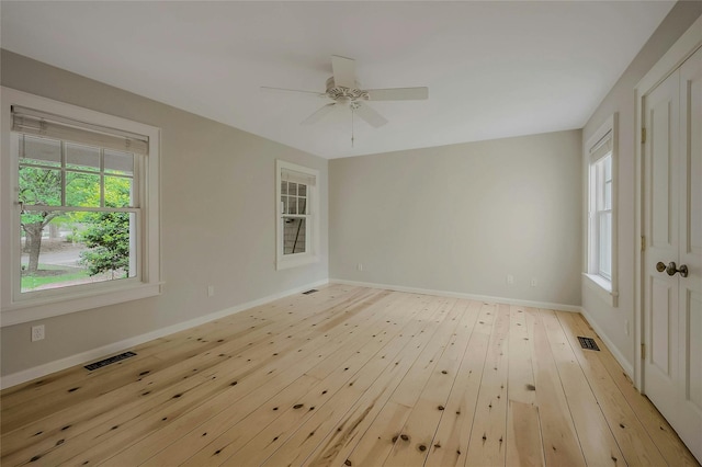 11 The Pkwy, Southampton, NY 11968 - empty room featuring light wood-type flooring, a ceiling fan, and baseboards