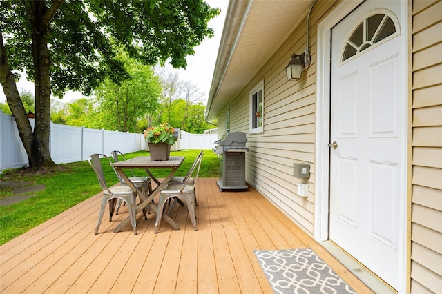 2 Princeton St, Red Hook, NY 12571 - deck featuring outdoor dining space and grilling area