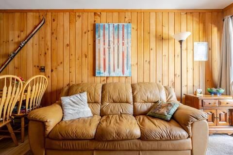 76 Highlands Dr Unit C2, Hunter, NY 12442 - sitting room featuring wooden walls