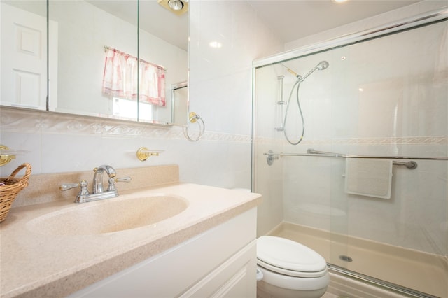 745 Willow Rd, Franklin Square, NY 11010 - bathroom featuring a shower stall, toilet, and vanity