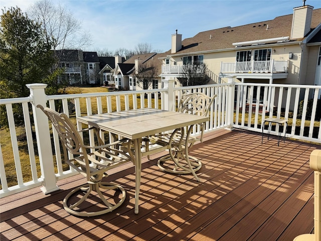 211 Pond Cir, Mount Sinai, NY 11766 - deck featuring a residential view and outdoor dining space