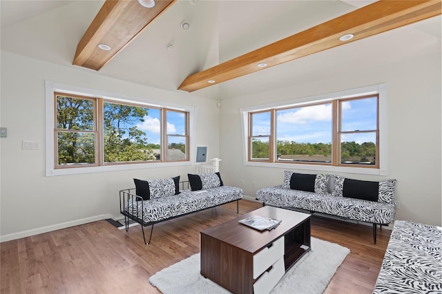 55 W End Ave, East Quogue, NY 11942 - living area featuring wood finished floors, recessed lighting, and baseboards