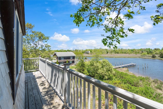 55 W End Ave, East Quogue, NY 11942 - wooden deck featuring a water view