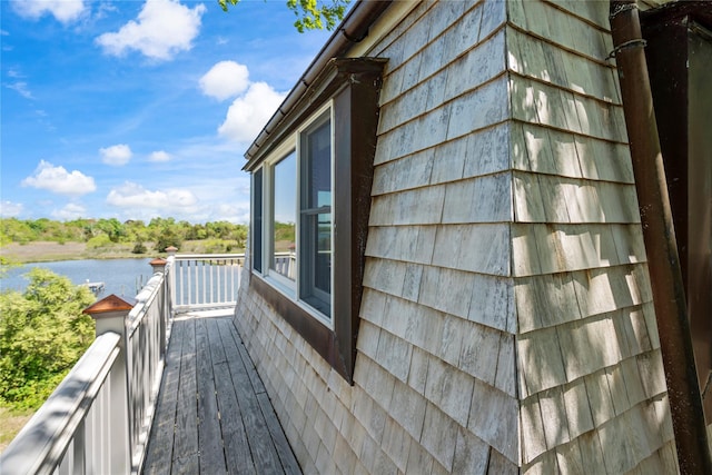 55 W End Ave, East Quogue, NY 11942 - wooden deck featuring a water view