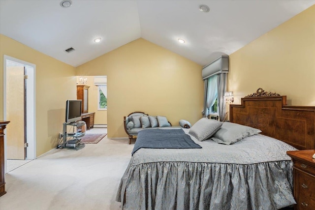 29 Sunset Rd S, Albertson, NY 11507 - carpeted bedroom featuring lofted ceiling