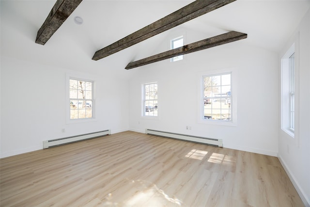 3 Holt Rd, Red Hook, NY 12571 - empty room featuring a baseboard heating unit, wood finished floors, and baseboards