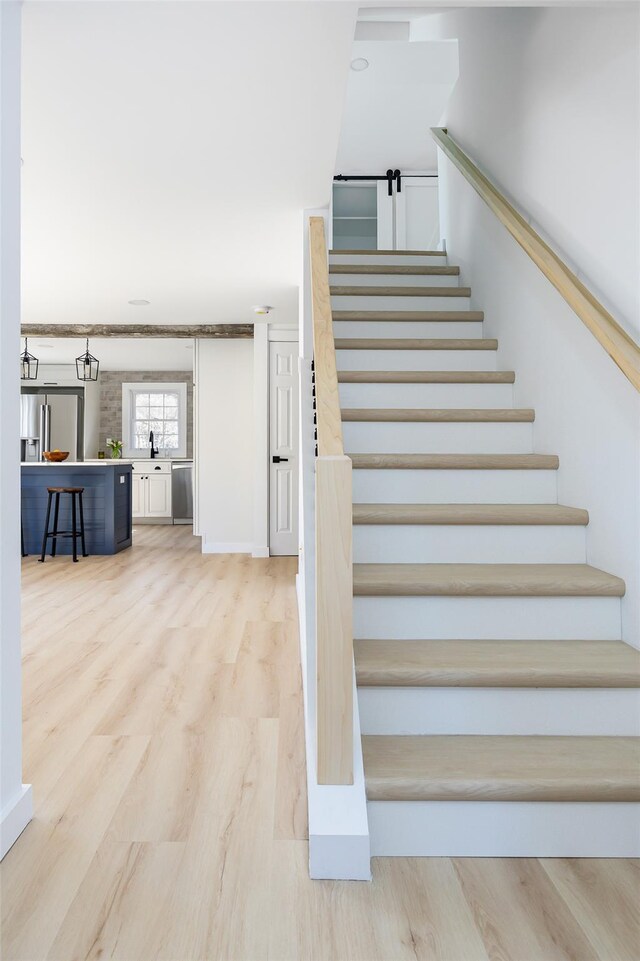 3 Holt Rd, Red Hook, NY 12571 - staircase featuring wood finished floors