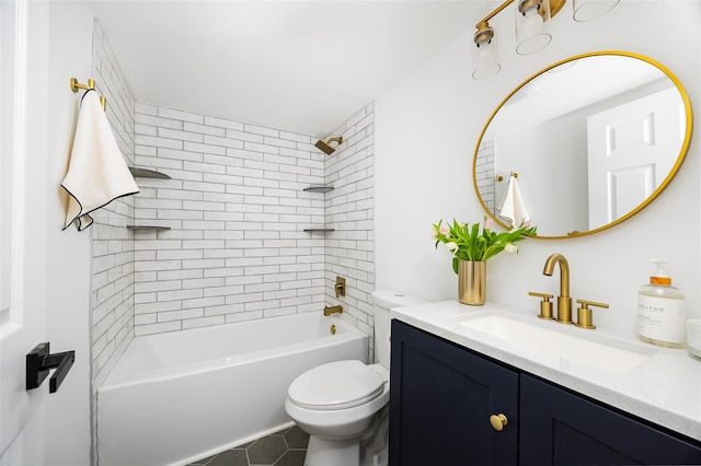 3 Holt Rd, Red Hook, NY 12571 - bathroom featuring tile patterned flooring, toilet, vanity, and  shower combination