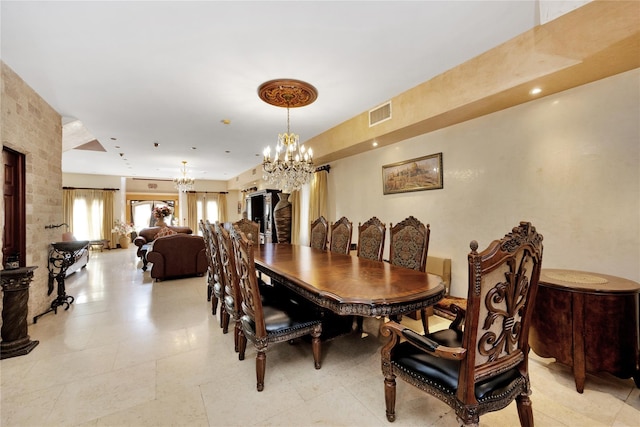 186-31 Radnor Rd, Jamaica Estates, NY 11432 - dining area with a chandelier