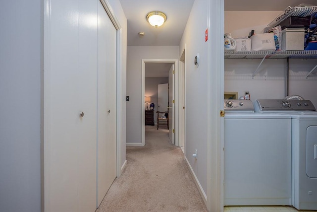 71 Frank Ct, Monroe, NY 10950 - washroom with washer and clothes dryer and light colored carpet