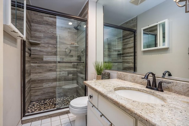 71 Frank Ct, Monroe, NY 10950 - full bath featuring vanity, a stall shower, and tile patterned floors