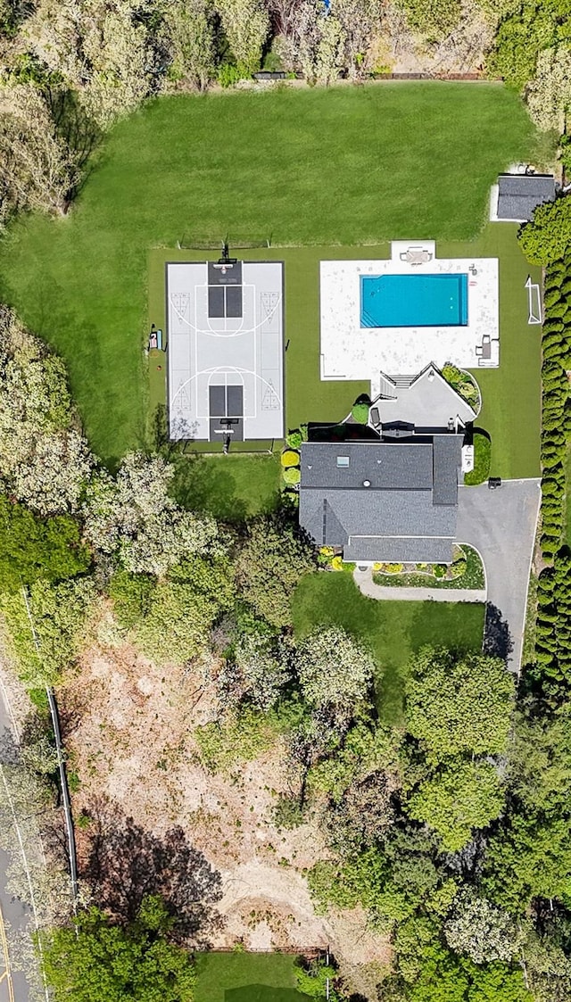7 Ellbridge Ct, South Setauket, NY 11720 - drone / aerial view of a pool
