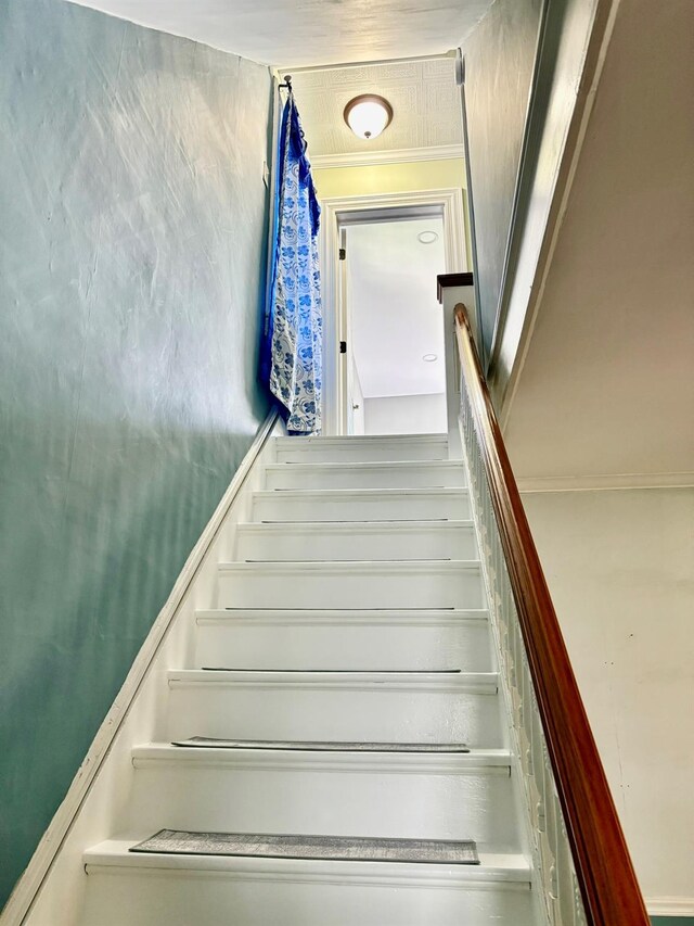 view of stairway