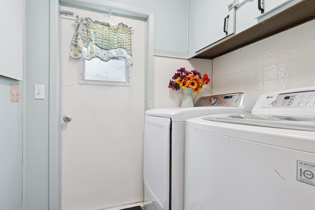 8 N Railroad Ave, Jamesport, NY 11901 - washroom with cabinet space and separate washer and dryer