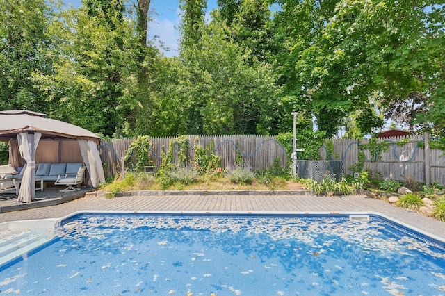 8 N Railroad Ave, Jamesport, NY 11901 - view of pool with a gazebo and a fenced backyard