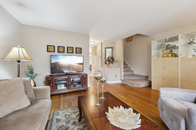 22 Knightsbridge Ct, Nanuet, NY 10954 - living area featuring wood finished floors and stairs