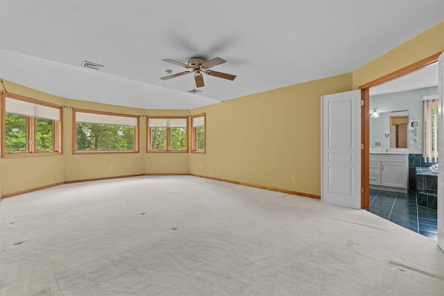 115 Moffat Rd, Washingtonville, NY 10992 - carpeted empty room featuring a ceiling fan and baseboards