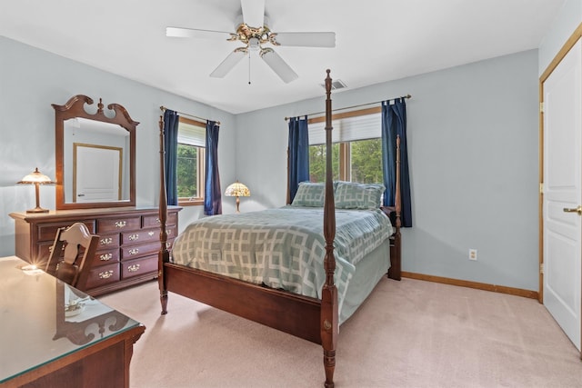 115 Moffat Rd, Washingtonville, NY 10992 - carpeted bedroom with baseboards and a ceiling fan