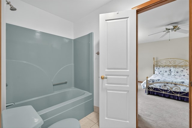 115 Moffat Rd, Washingtonville, NY 10992 - ensuite bathroom with ceiling fan, shower / bath combination, and tile patterned floors