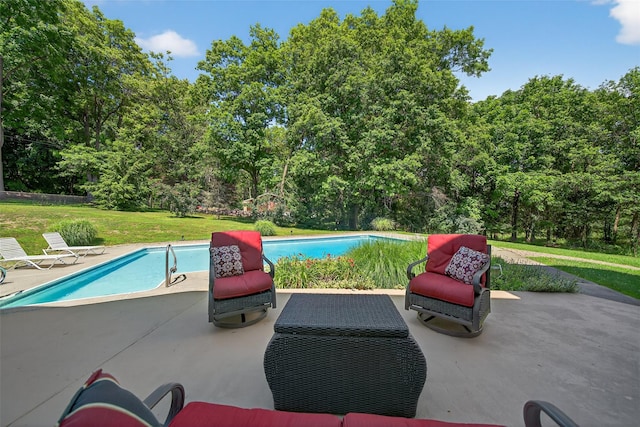 115 Moffat Rd, Washingtonville, NY 10992 - swimming pool featuring a lawn and a patio area