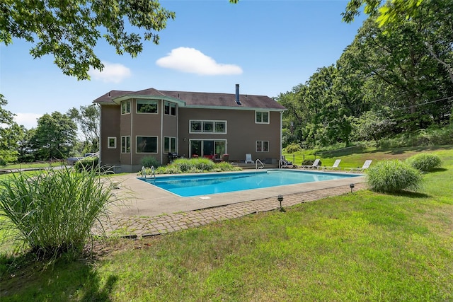 115 Moffat Rd, Washingtonville, NY 10992 - outdoor pool featuring a yard and a patio area