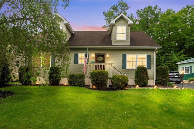 3 Pine Ln, Greenwood Lake, NY 10925 - new england style home with a yard and a shingled roof