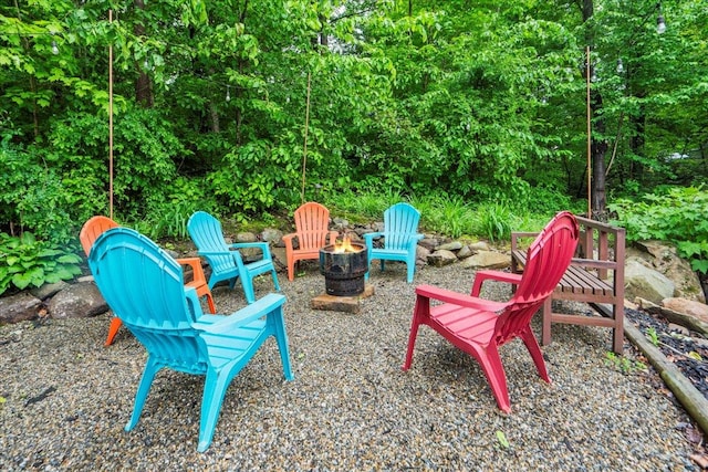 3 Pine Ln, Greenwood Lake, NY 10925 - view of yard with an outdoor fire pit