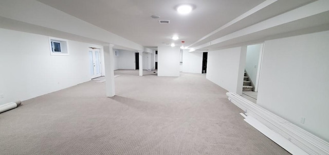 4 Coventry Ct, Wheatley Heights, NY 11798 - finished below grade area with light colored carpet and stairway