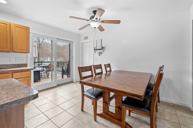 594 County Route 22, Middletown, NY 10940 - dining area featuring ceiling fan and light tile patterned floors