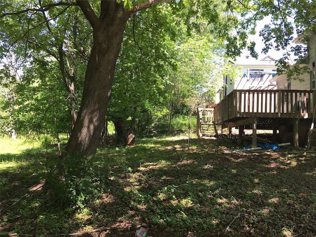 29 Nelshore Dr, Monticello, NY 12701 - view of yard with a wooden deck