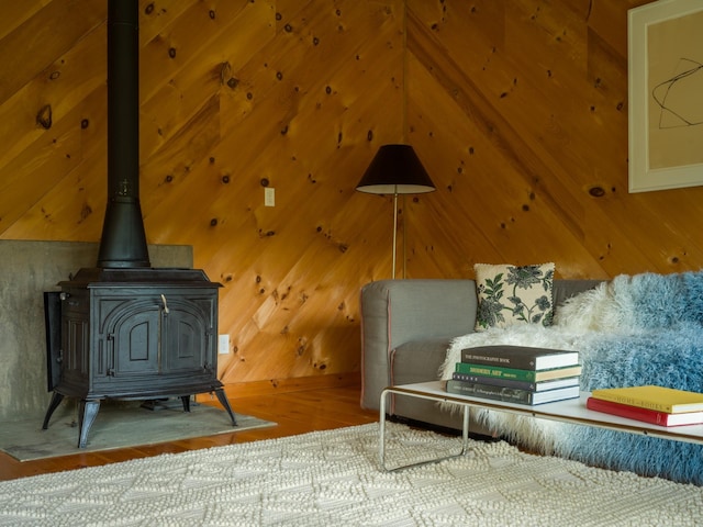 35 Jilroy Ln, Spencertown, NY 12165 - sitting room with wood finished floors and a wood stove