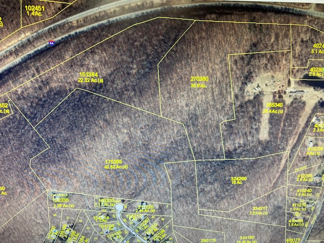 3412 Rte 52, Stormville, NY 12582 - aerial map of property and surrounding area featuring property parcel outlined