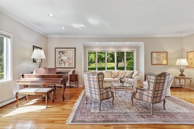 47 Londonderry Ln, Somers, NY 10589 - living room featuring healthy amount of natural light, wood finished floors, crown molding, recessed lighting, and baseboards