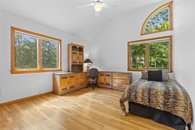 47 Londonderry Ln, Somers, NY 10589 - bedroom featuring multiple windows, light wood finished floors, lofted ceiling, and a desk