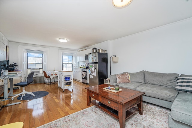 146 Nelson St, Brooklyn, NY 11231 - living area with light wood-style floors and an office area