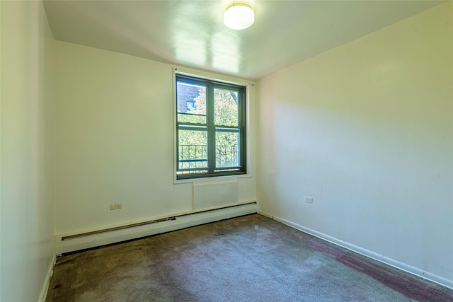 99-35 59th Ave Unit 4K, Corona, NY 11368 - empty room with baseboard heating, carpet floors, and baseboards