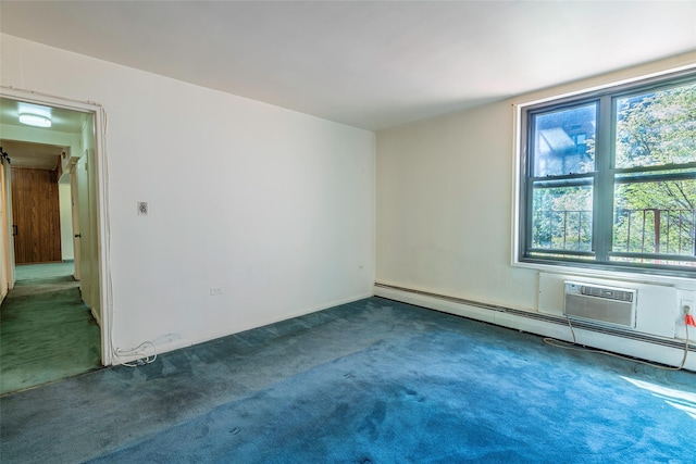 99-35 59th Ave Unit 4K, Corona, NY 11368 - carpeted spare room featuring a baseboard radiator and a wall unit AC